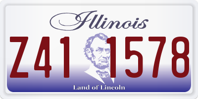 IL license plate Z411578
