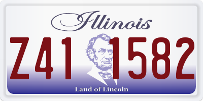 IL license plate Z411582