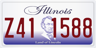 IL license plate Z411588