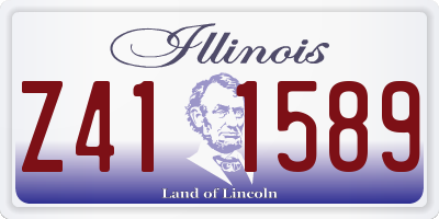 IL license plate Z411589