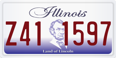 IL license plate Z411597