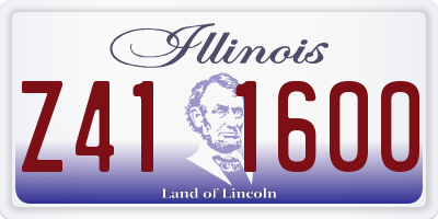 IL license plate Z411600