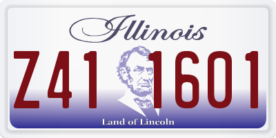 IL license plate Z411601