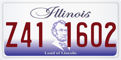 IL license plate Z411602
