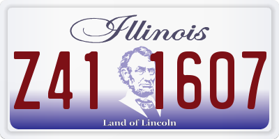 IL license plate Z411607