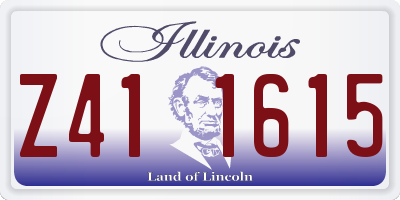 IL license plate Z411615