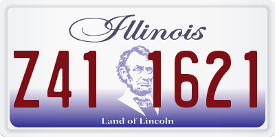 IL license plate Z411621