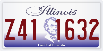IL license plate Z411632