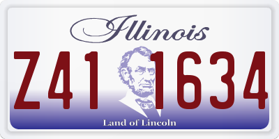 IL license plate Z411634