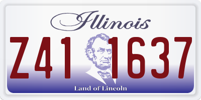 IL license plate Z411637