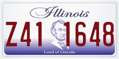 IL license plate Z411648