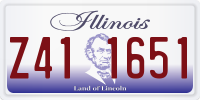IL license plate Z411651