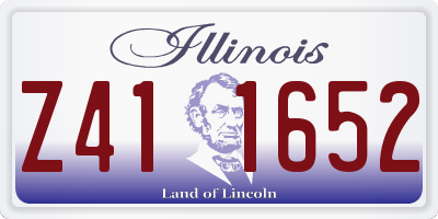 IL license plate Z411652