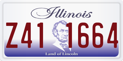 IL license plate Z411664