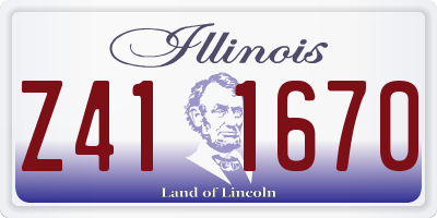 IL license plate Z411670