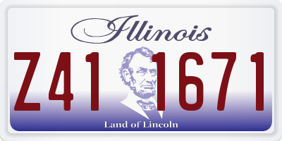 IL license plate Z411671