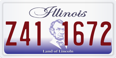 IL license plate Z411672