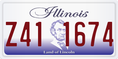 IL license plate Z411674