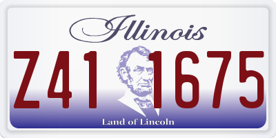 IL license plate Z411675