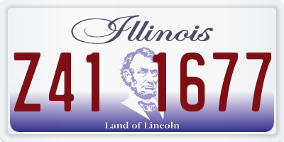 IL license plate Z411677