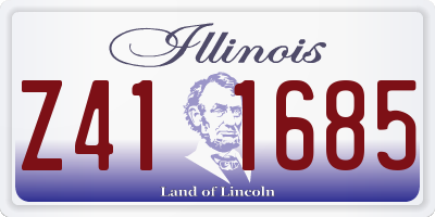 IL license plate Z411685