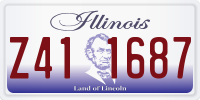 IL license plate Z411687