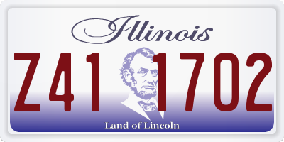 IL license plate Z411702