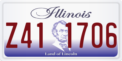 IL license plate Z411706