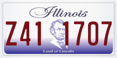 IL license plate Z411707