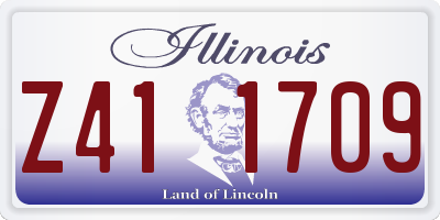 IL license plate Z411709