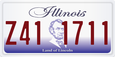 IL license plate Z411711