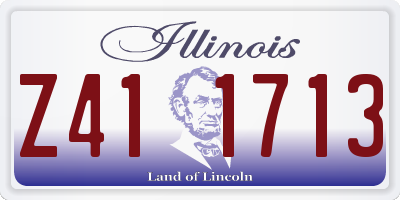 IL license plate Z411713