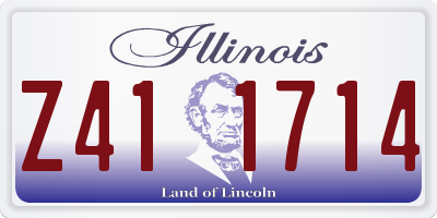 IL license plate Z411714