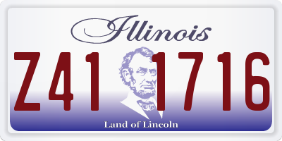 IL license plate Z411716