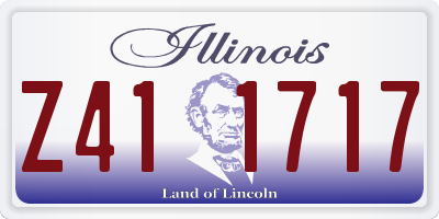 IL license plate Z411717