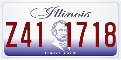 IL license plate Z411718