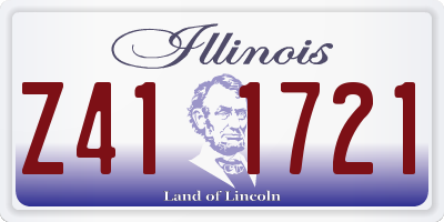 IL license plate Z411721