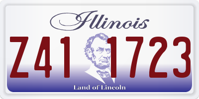 IL license plate Z411723