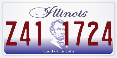 IL license plate Z411724