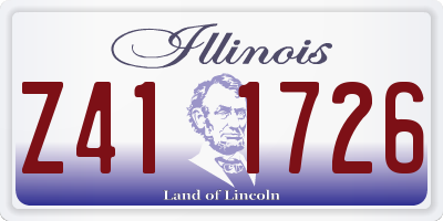 IL license plate Z411726