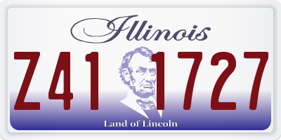 IL license plate Z411727