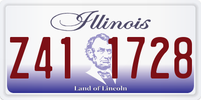IL license plate Z411728