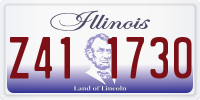 IL license plate Z411730