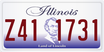 IL license plate Z411731