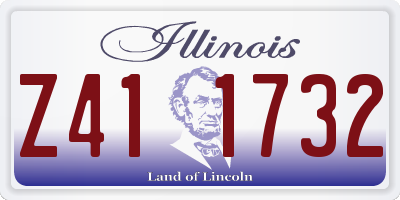 IL license plate Z411732