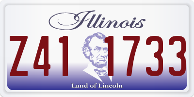 IL license plate Z411733