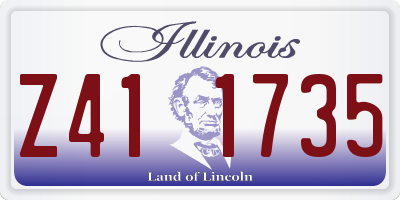 IL license plate Z411735