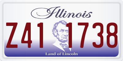 IL license plate Z411738