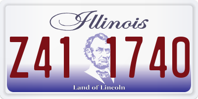 IL license plate Z411740