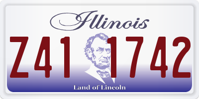 IL license plate Z411742
